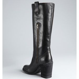 Frye Black Leather ‘Alexis’ Side Zip Boots